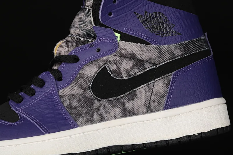 All categories Air Jordan Jordan series basketball shoes Air Jordan 1 High Z version Air Jordan 1 Zoom Air CMFT "BayouBoys" AJ1 Joe 1 Zion black purple DC2133-500